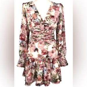 O.P.T. Floral Dress, Back Zipper, Size XL